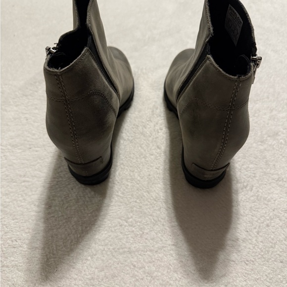 Sorel Joan of Arctic Wedge II Ankle Boot Womens 10 Green Leather Side Zip Winter - Picture 4 of 7